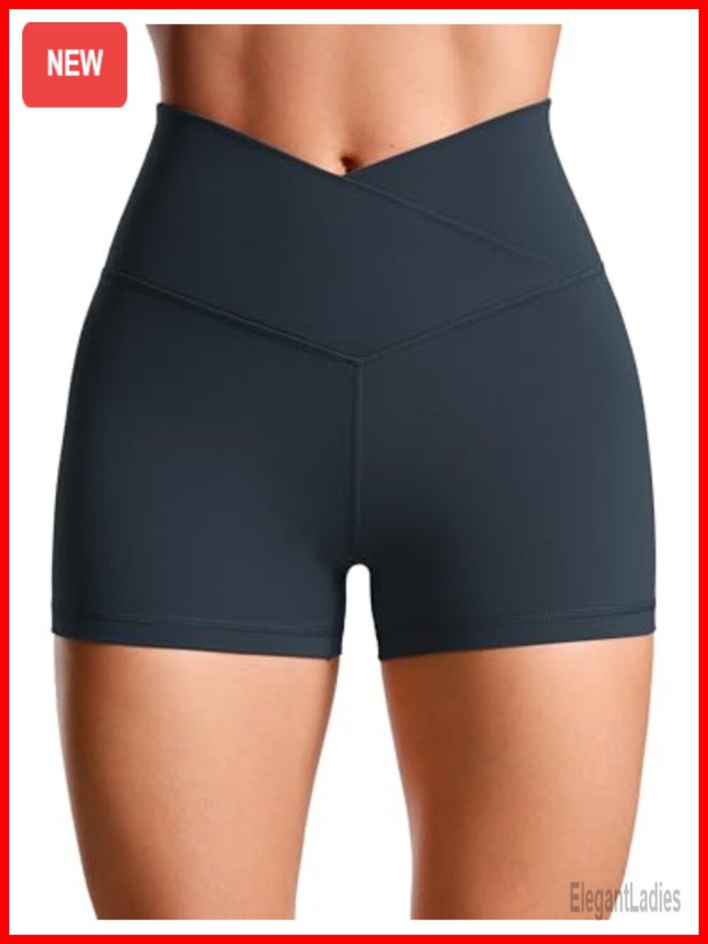 CRZ Yoga Buttery Soft Crossover Biker Shorts High Rise 3" Inseam Ultra Stretchy
